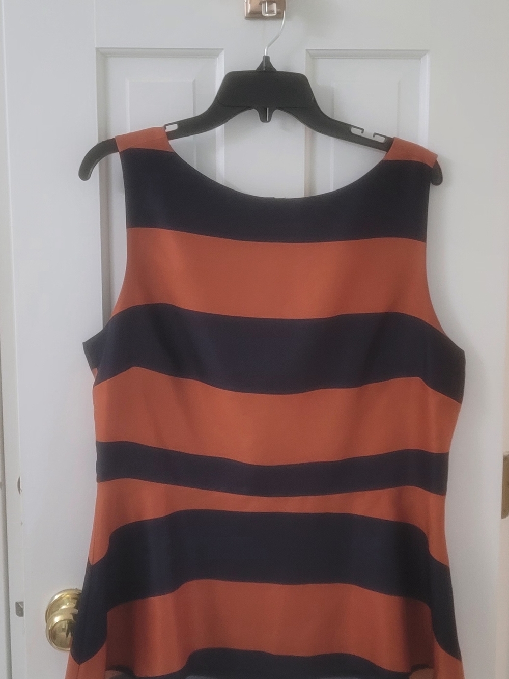 Banana Republic Navy Back-Zip Peplum Blouse
